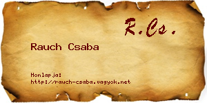 Rauch Csaba névjegykártya