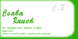 csaba rauch business card